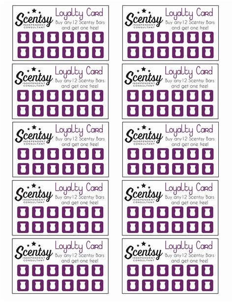 Printable Scentsy Business Cards